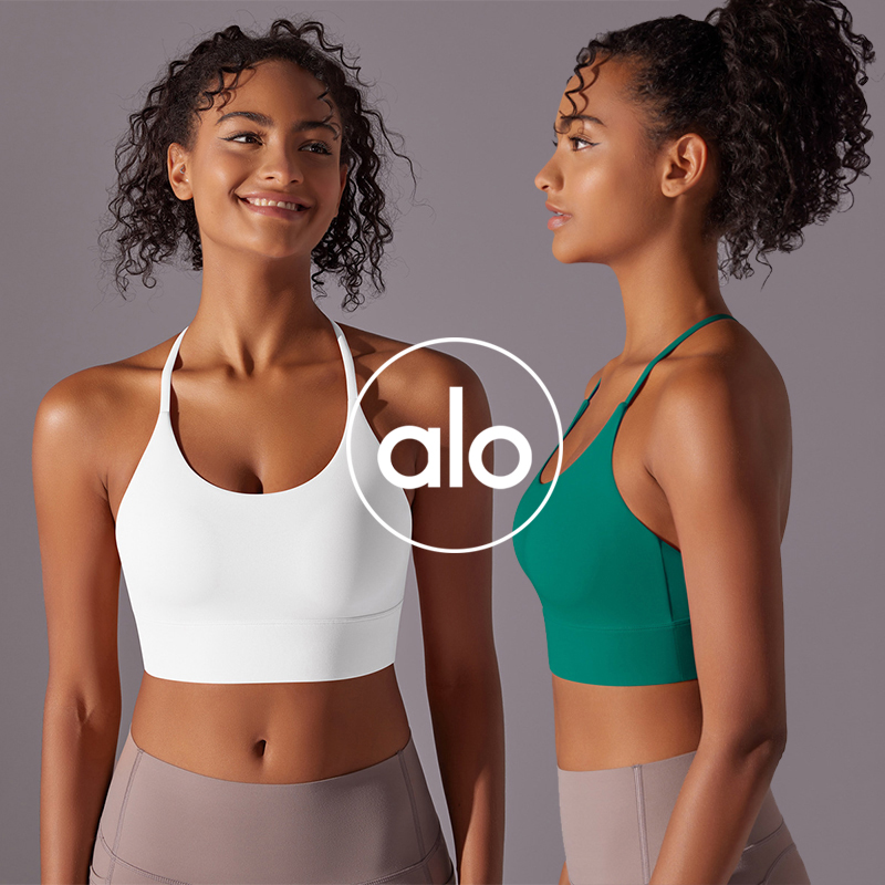 Alo sports bra studio white yoga