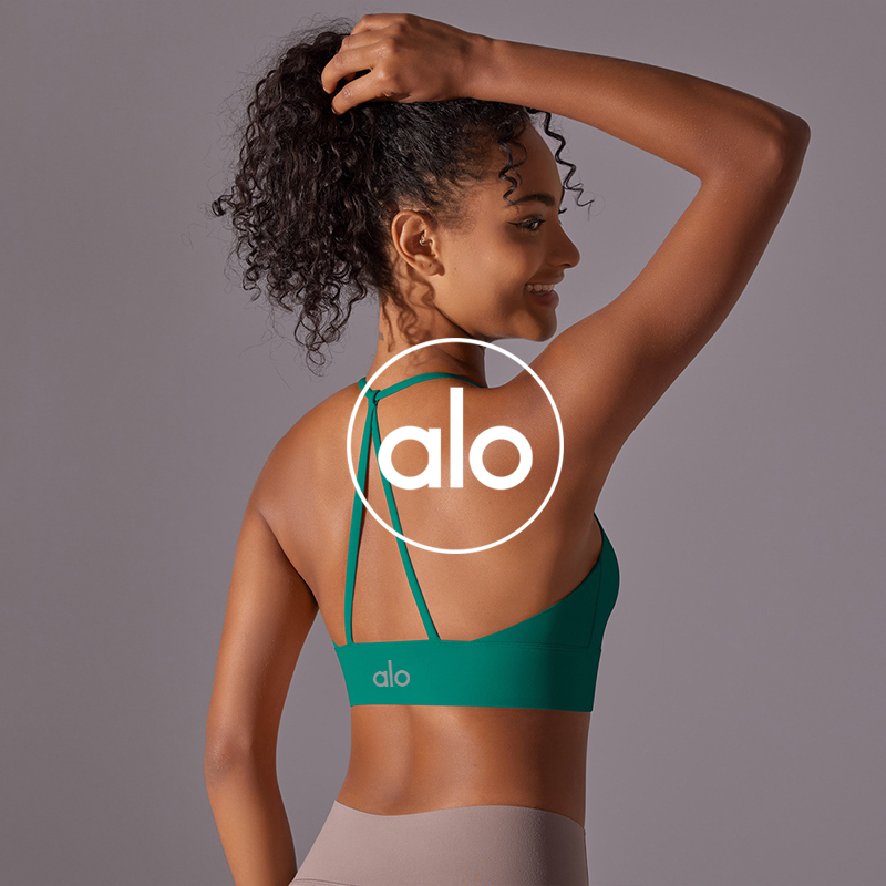 Alo sports bra studio white yoga