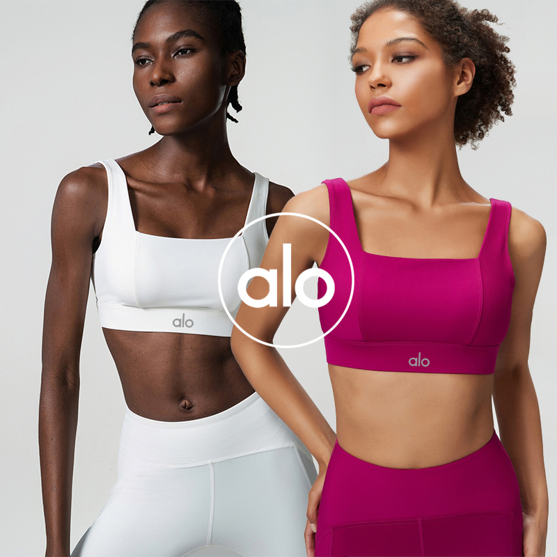 Alo sports bra training white yoga
