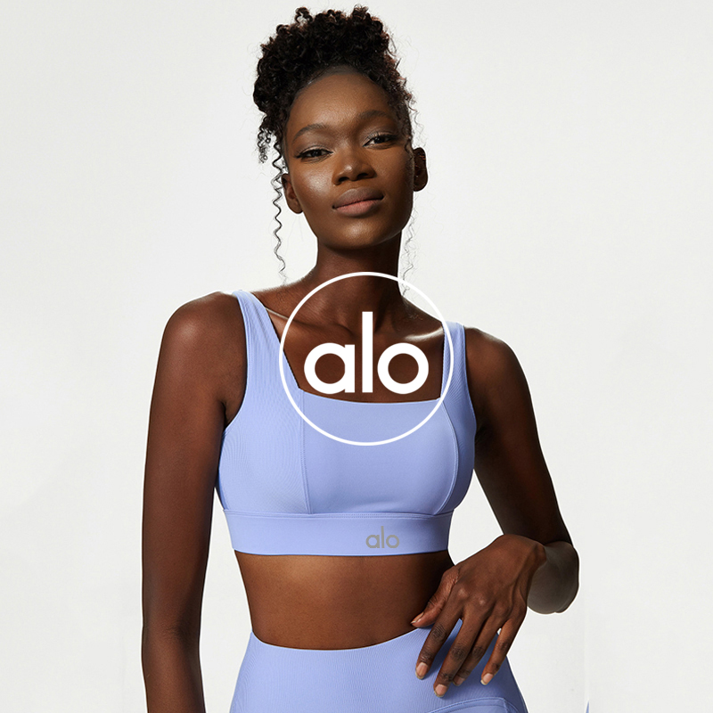 Alo sports bra training white yoga