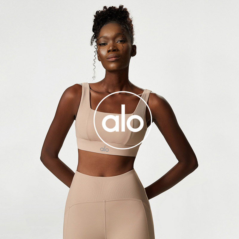 Alo sports bra training white yoga