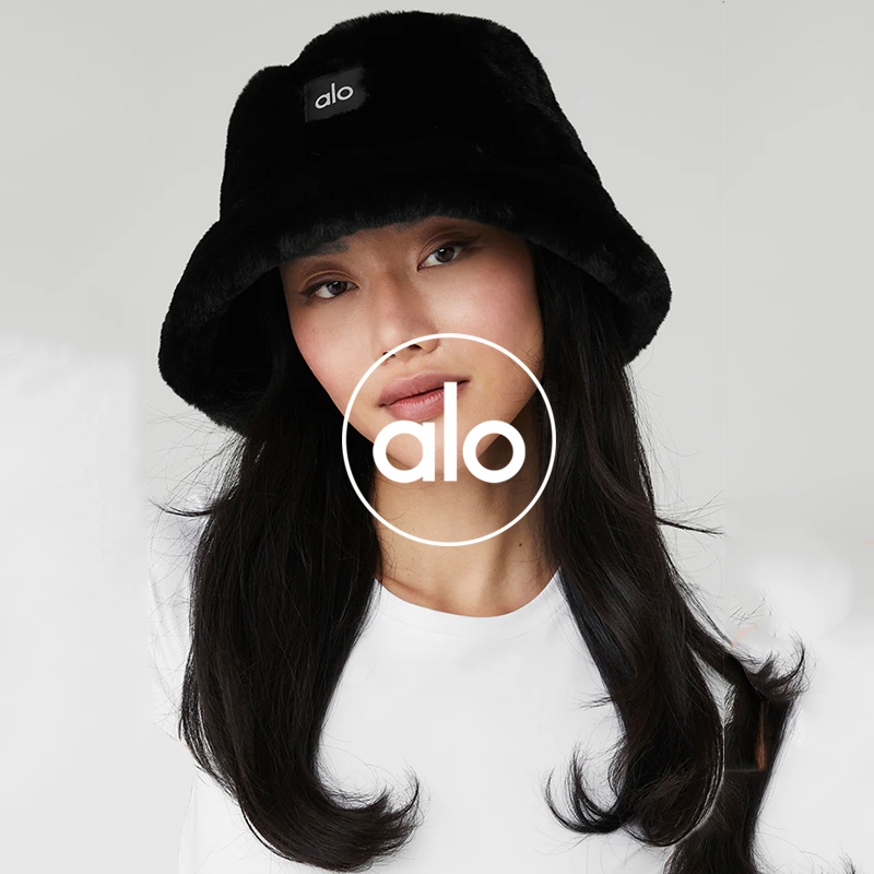 Alo accessories aloyoga plush retro simple fisherman phase autumn and winter versatile warm and fashionable basin hat
