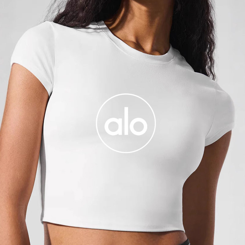 Alo t-shirt everyday black and white yoga