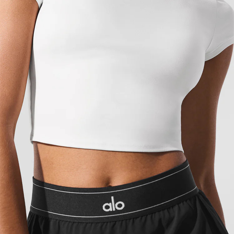 Alo t-shirt everyday black and white yoga