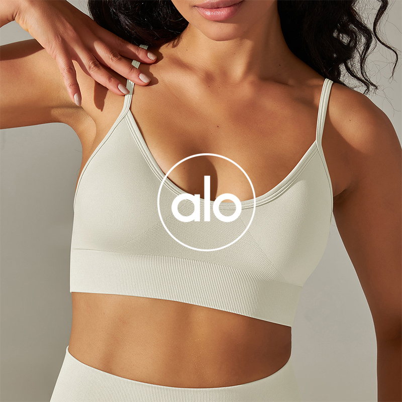Alo sports bra yoga gray
