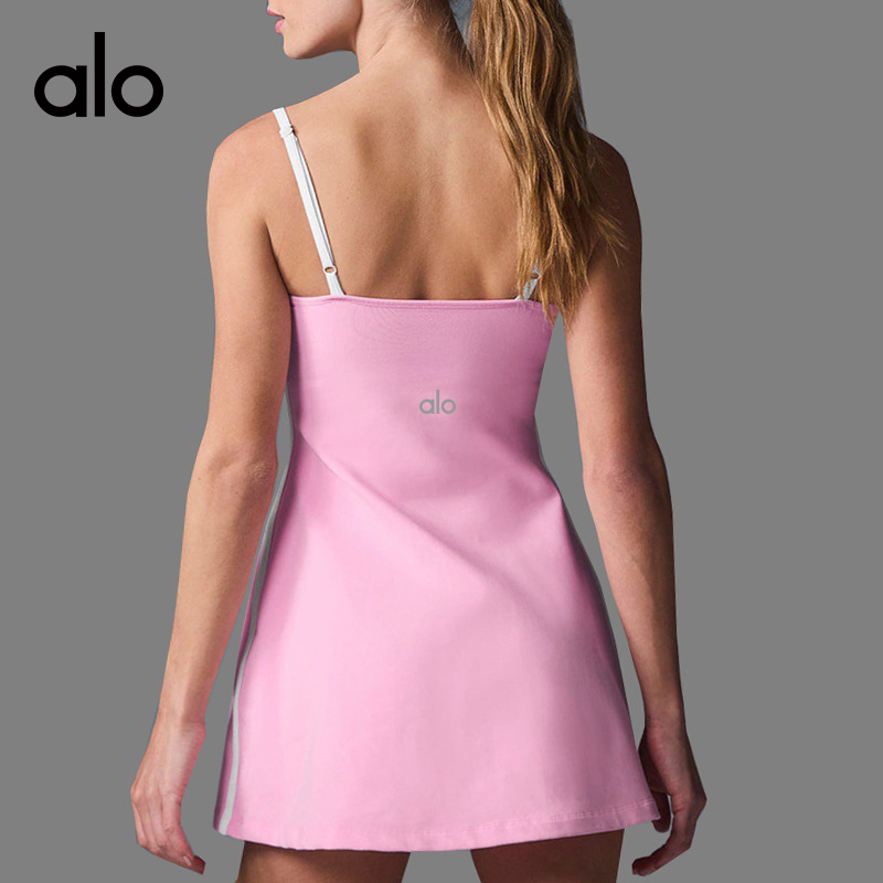 ALO YOGA💰118💎支持一件代发
aloyoga同款拼色运动瑜伽裙健身跑步防走光户外高尔夫网球裙
【品牌】ALO 
【款号】JY90046
【面料】锦纶/氨纶
【颜色】暗夜黑，藏青色，浅黄色，天空蓝，樱花粉
【尺码】S，M，L

 专柜同款品质，厂家直销，货源充足，售后保障