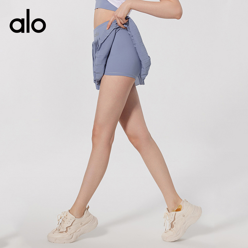 ALO YOGA💰83💎支持一件代发
aloyoga百褶瑜伽裙高腰显瘦网球高尔夫跑步运动短裙
【品牌】ALO 
【款号】YQ308
【面料】锦纶/氨纶
【颜色】巴黎粉，白色，黑色，奶油黄，牛仔兰，肉桂棕，盐水蓝
【尺码】S，M，L，XL

 专柜同款品质，厂家直销，货源充足，售后保障