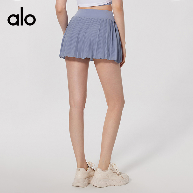 ALO YOGA💰83💎支持一件代发
aloyoga百褶瑜伽裙高腰显瘦网球高尔夫跑步运动短裙
【品牌】ALO 
【款号】YQ308
【面料】锦纶/氨纶
【颜色】巴黎粉，白色，黑色，奶油黄，牛仔兰，肉桂棕，盐水蓝
【尺码】S，M，L，XL

 专柜同款品质，厂家直销，货源充足，售后保障