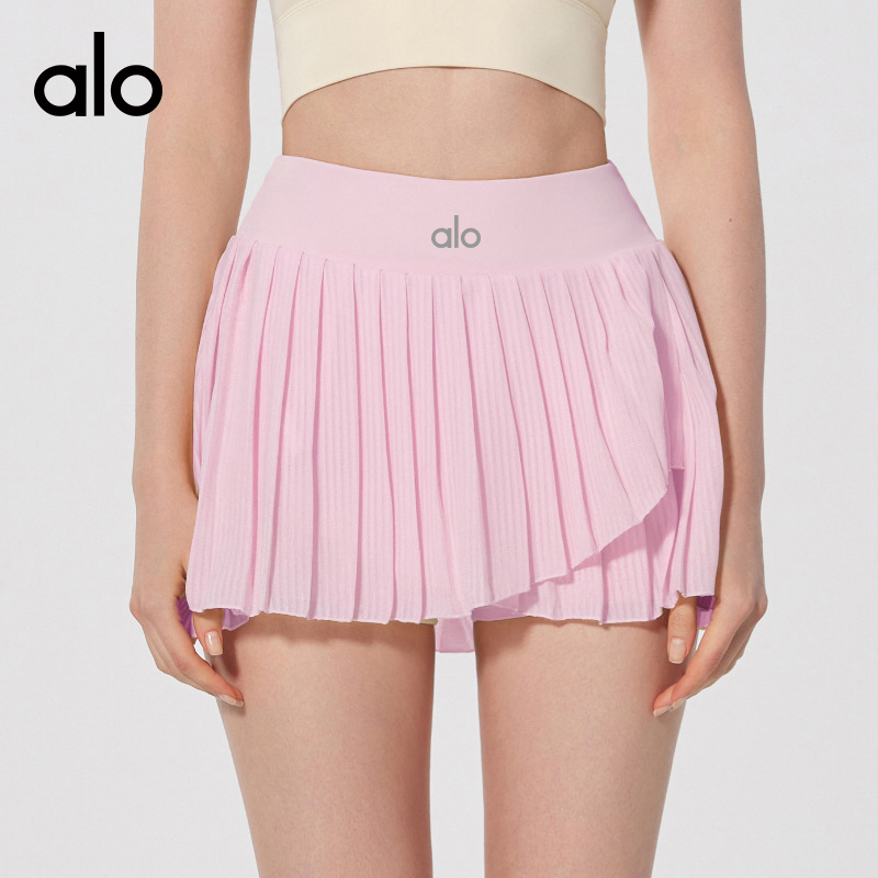 ALO YOGA💰83💎支持一件代发
aloyoga百褶瑜伽裙高腰显瘦网球高尔夫跑步运动短裙
【品牌】ALO 
【款号】YQ308
【面料】锦纶/氨纶
【颜色】巴黎粉，白色，黑色，奶油黄，牛仔兰，肉桂棕，盐水蓝
【尺码】S，M，L，XL

 专柜同款品质，厂家直销，货源充足，售后保障