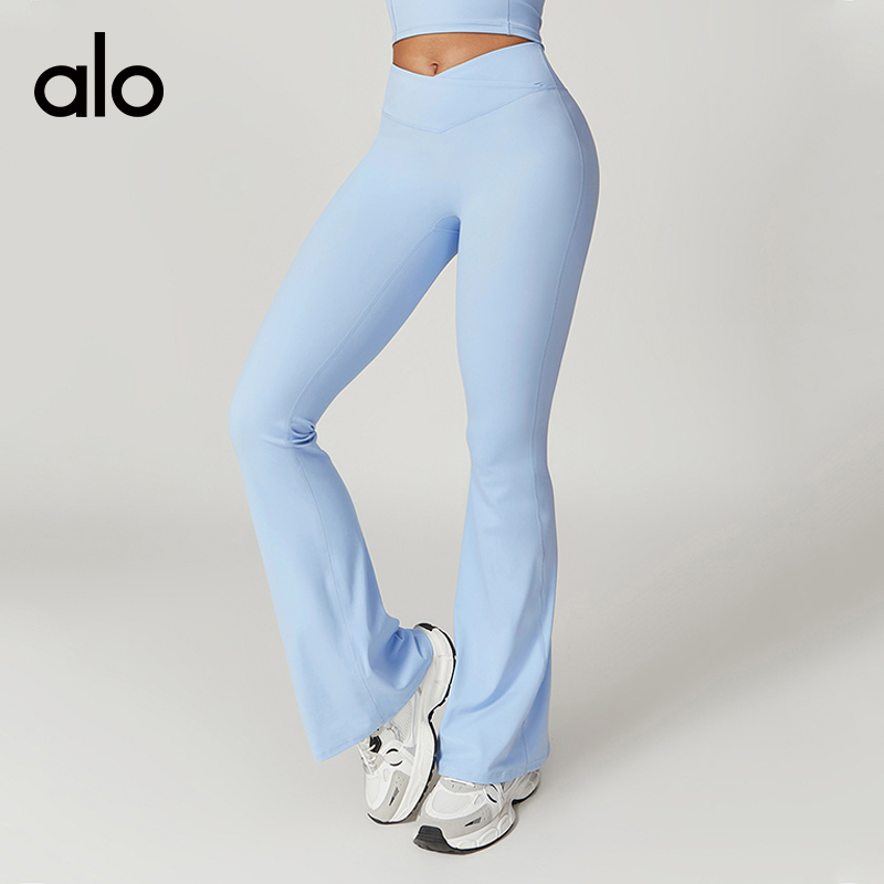 ALO YOGA💰88💎支持一件代发
aloyoga速干提臀瑜伽裤裸感交叉高腰休闲运动阔腿裤
【品牌】ALO 
【款号】DCK8799
【面料】氨纶/锦纶
【颜色】高级黑，蓝灰色，奶油杏，浅咖啡，天空蓝
【尺码】S,M,L,XL
 专柜同款品质，厂家直销，货源充足，售后保障