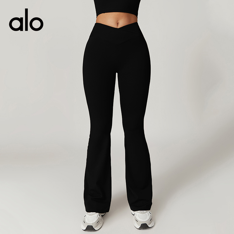 ALO YOGA💰88💎支持一件代发
aloyoga速干提臀瑜伽裤裸感交叉高腰休闲运动阔腿裤
【品牌】ALO 
【款号】DCK8799
【面料】氨纶/锦纶
【颜色】高级黑，蓝灰色，奶油杏，浅咖啡，天空蓝
【尺码】S,M,L,XL
 专柜同款品质，厂家直销，货源充足，售后保障
