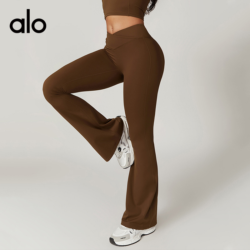 ALO YOGA💰88💎支持一件代发
aloyoga速干提臀瑜伽裤裸感交叉高腰休闲运动阔腿裤
【品牌】ALO 
【款号】DCK8799
【面料】氨纶/锦纶
【颜色】高级黑，蓝灰色，奶油杏，浅咖啡，天空蓝
【尺码】S,M,L,XL
 专柜同款品质，厂家直销，货源充足，售后保障