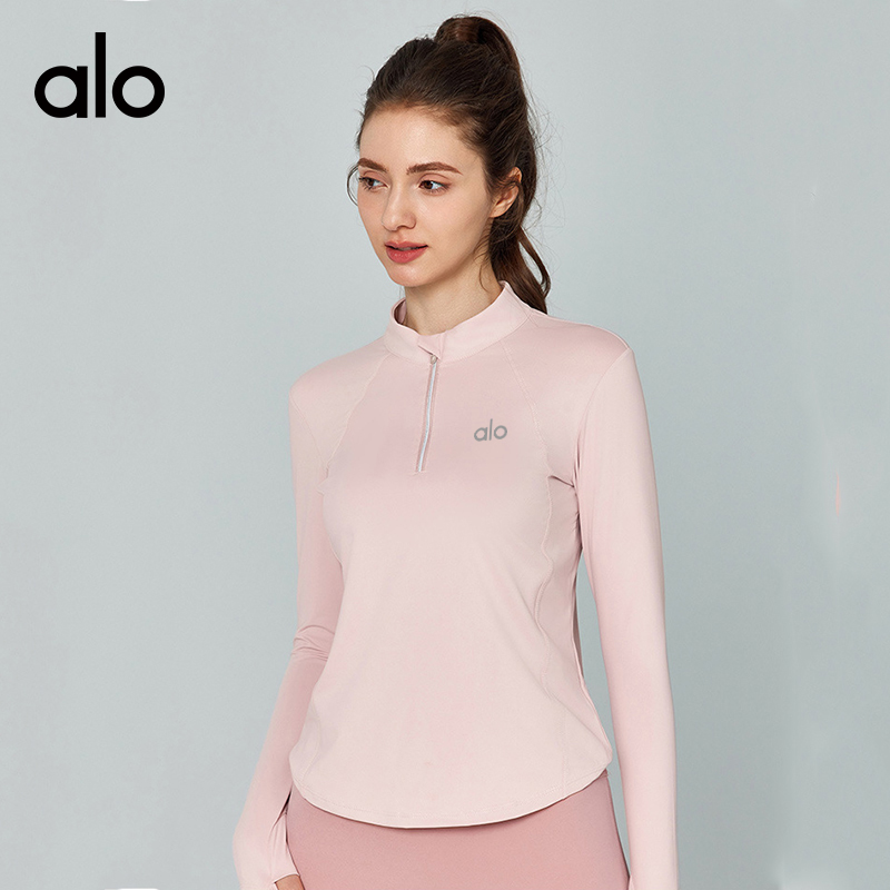 ALO YOGA💰83💎支持一件代发
aloyoga长袖修身收腰显瘦运动外套时尚百搭透气健身服
【品牌】ALO 
【款号】DWJS124031
【面料】氨纶/涤纶
【颜色】贝栗粉，黑色，米白色，浅雾紫
【尺码】S，M，L，XL
 专柜同款品质，厂家直销，货源充足，售后保障