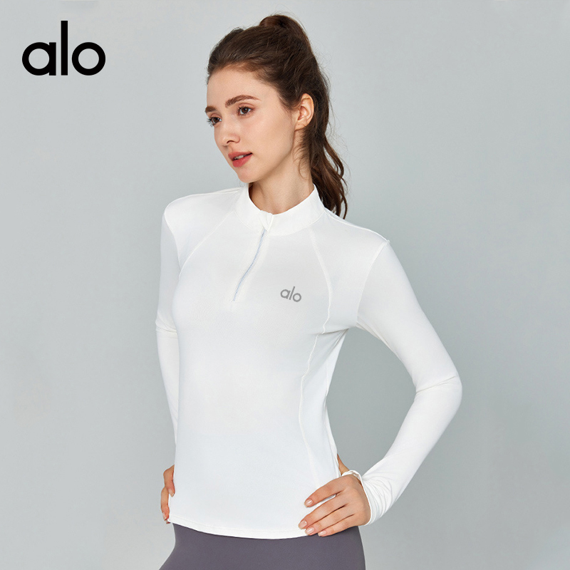 ALO YOGA💰83💎支持一件代发
aloyoga长袖修身收腰显瘦运动外套时尚百搭透气健身服
【品牌】ALO 
【款号】DWJS124031
【面料】氨纶/涤纶
【颜色】贝栗粉，黑色，米白色，浅雾紫
【尺码】S，M，L，XL
 专柜同款品质，厂家直销，货源充足，售后保障