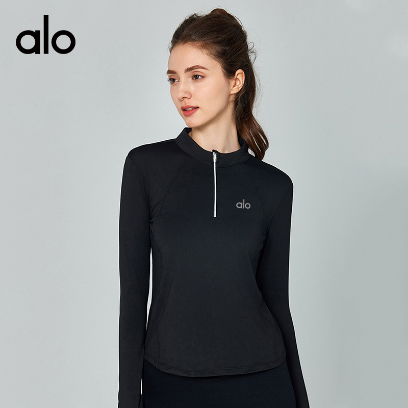 ALO YOGA💰83💎支持一件代发
aloyoga长袖修身收腰显瘦运动外套时尚百搭透气健身服
【品牌】ALO 
【款号】DWJS124031
【面料】氨纶/涤纶
【颜色】贝栗粉，黑色，米白色，浅雾紫
【尺码】S，M，L，XL
 专柜同款品质，厂家直销，货源充足，售后保障