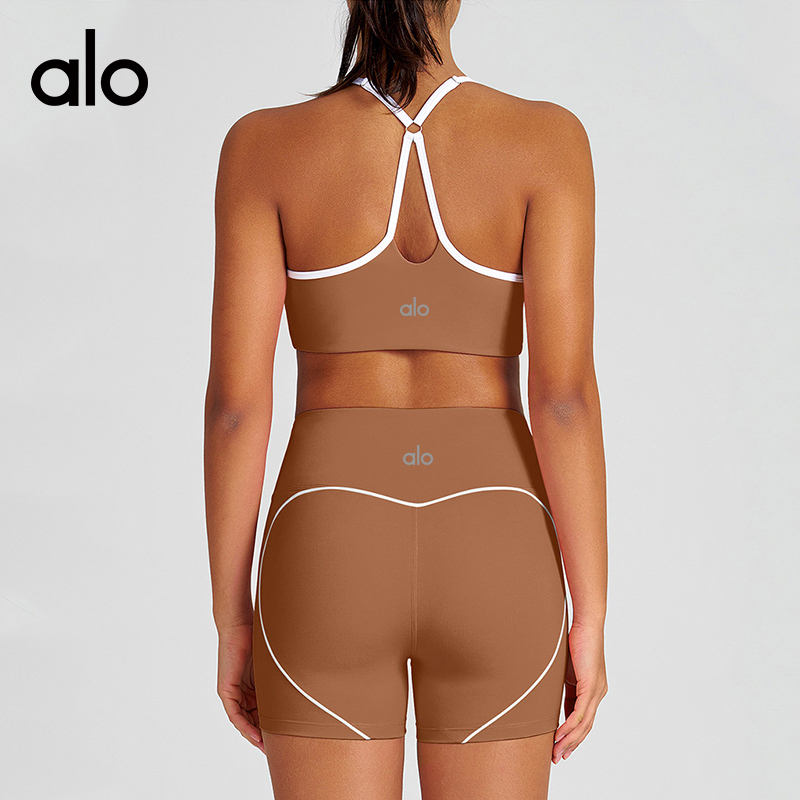 Alo set yoga pink and light blue