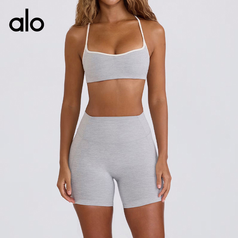 Alo set yoga pink and light blue
