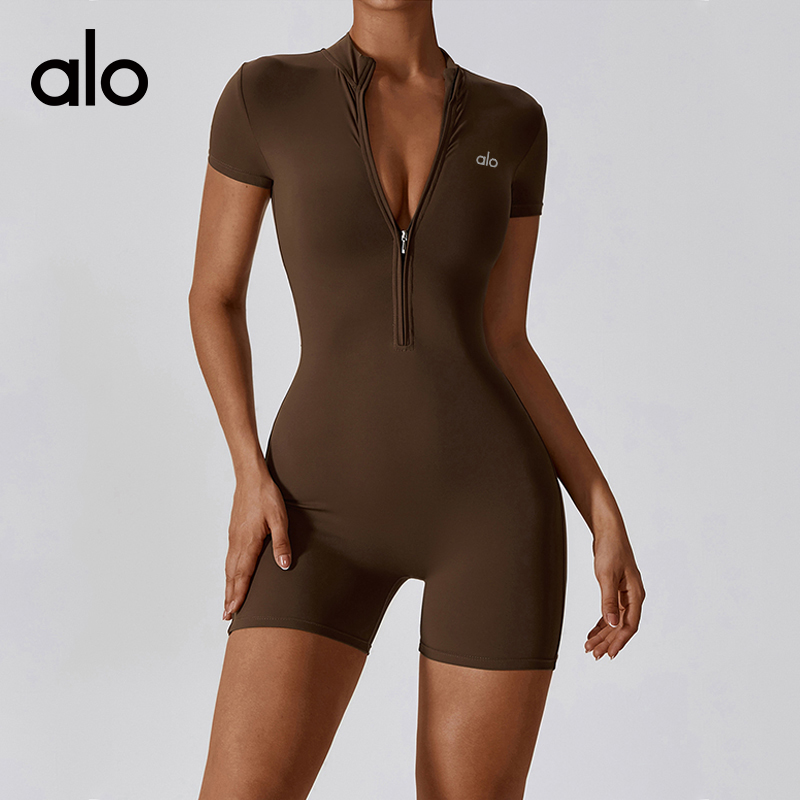 Alo set studio light blue and brown yoga