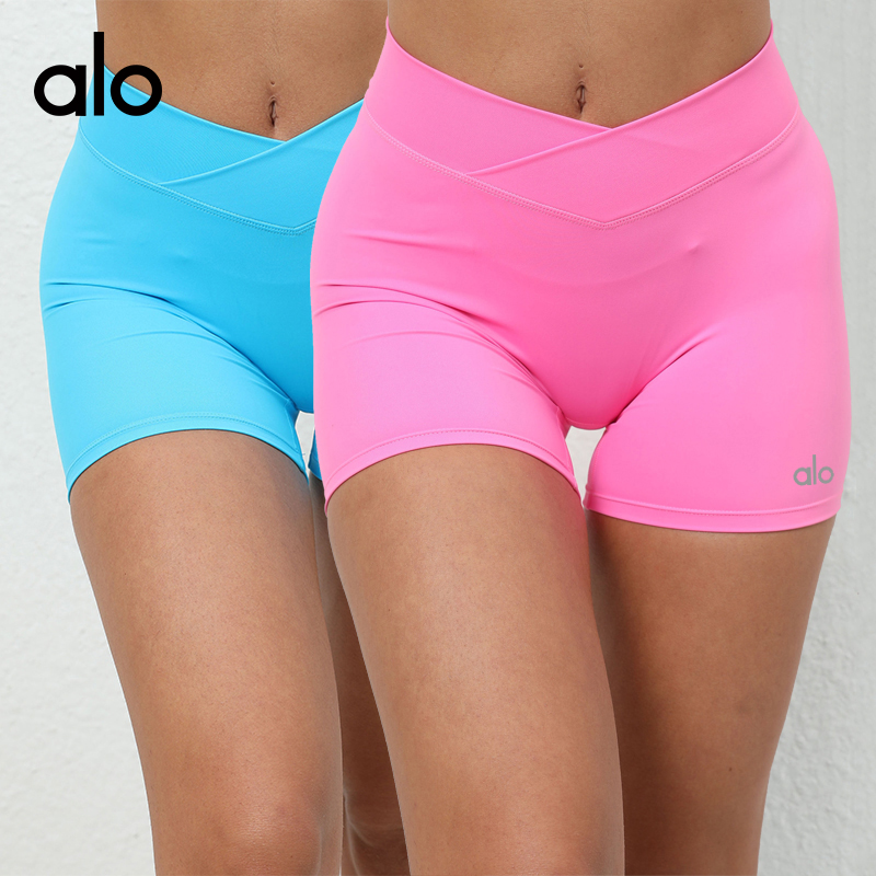 Alo shorts yoga pink and blue