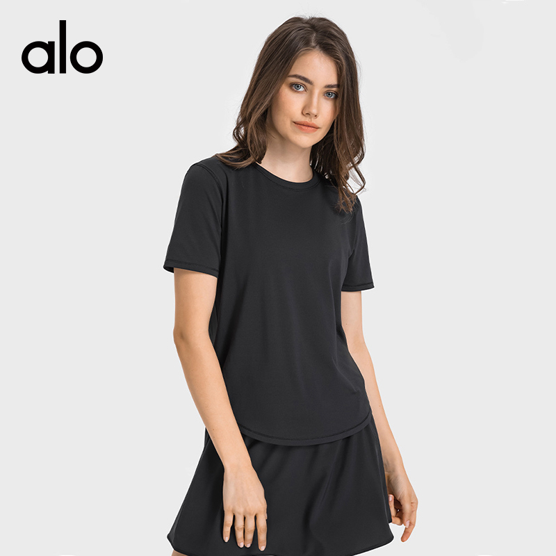 Alo t-shirt everyday white green lavender yoga