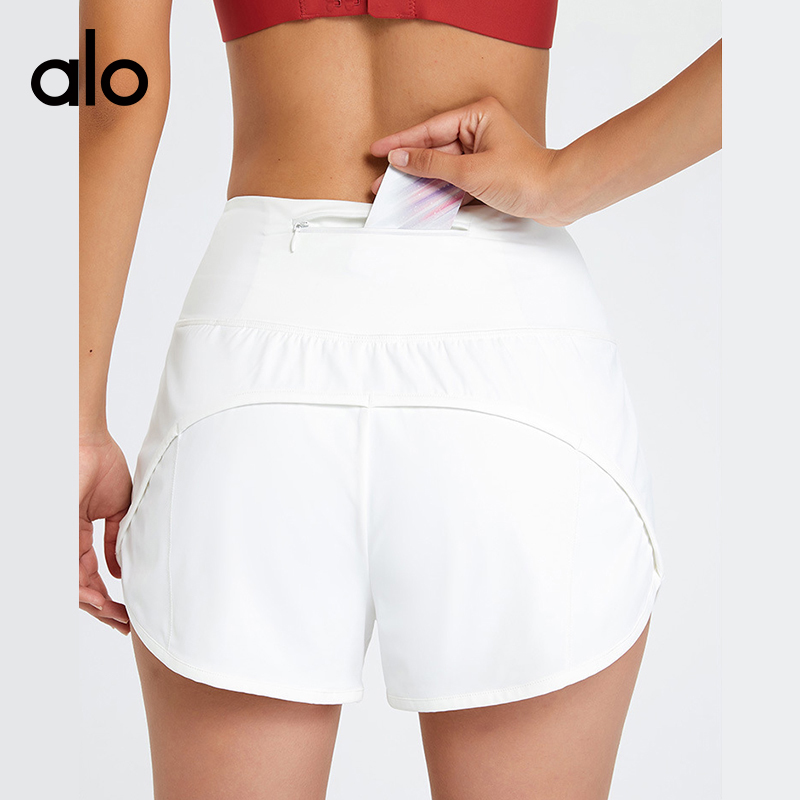 Alo shorts training light blue yoga