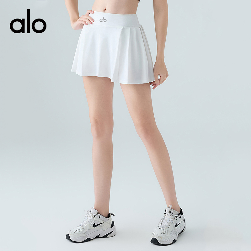 ALO YOGA💰78💎支持一件代发

aloyoga高腰收腹防走光瑜伽短裙速干透气运动网球裙
【品牌】ALO 
【款号】DQ2118
【面料】锦纶/氨纶
【颜色】白色，森林绿，火山灰，黑色
【尺码】S，M，L，XL
 专柜同款品质，厂家直销，货源充足，售后保障