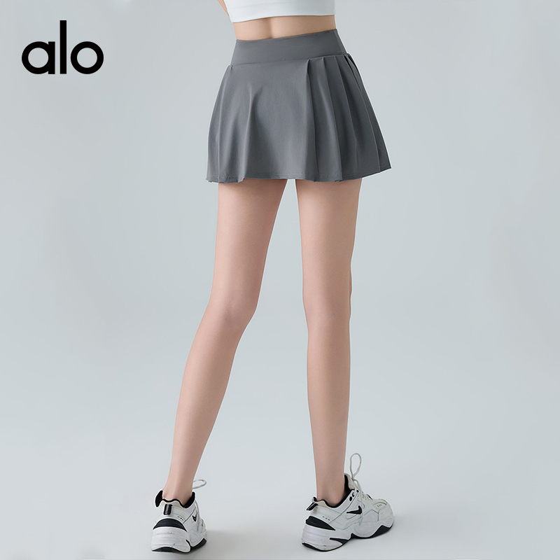 ALO YOGA💰78💎支持一件代发

aloyoga高腰收腹防走光瑜伽短裙速干透气运动网球裙
【品牌】ALO 
【款号】DQ2118
【面料】锦纶/氨纶
【颜色】白色，森林绿，火山灰，黑色
【尺码】S，M，L，XL
 专柜同款品质，厂家直销，货源充足，售后保障