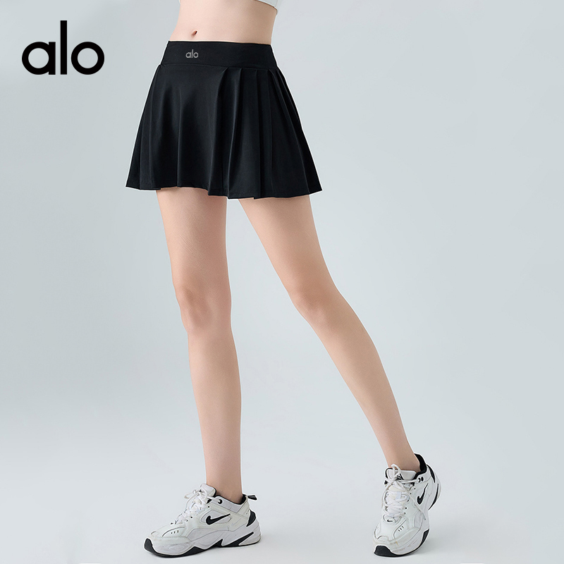 ALO YOGA💰78💎支持一件代发

aloyoga高腰收腹防走光瑜伽短裙速干透气运动网球裙
【品牌】ALO 
【款号】DQ2118
【面料】锦纶/氨纶
【颜色】白色，森林绿，火山灰，黑色
【尺码】S，M，L，XL
 专柜同款品质，厂家直销，货源充足，售后保障