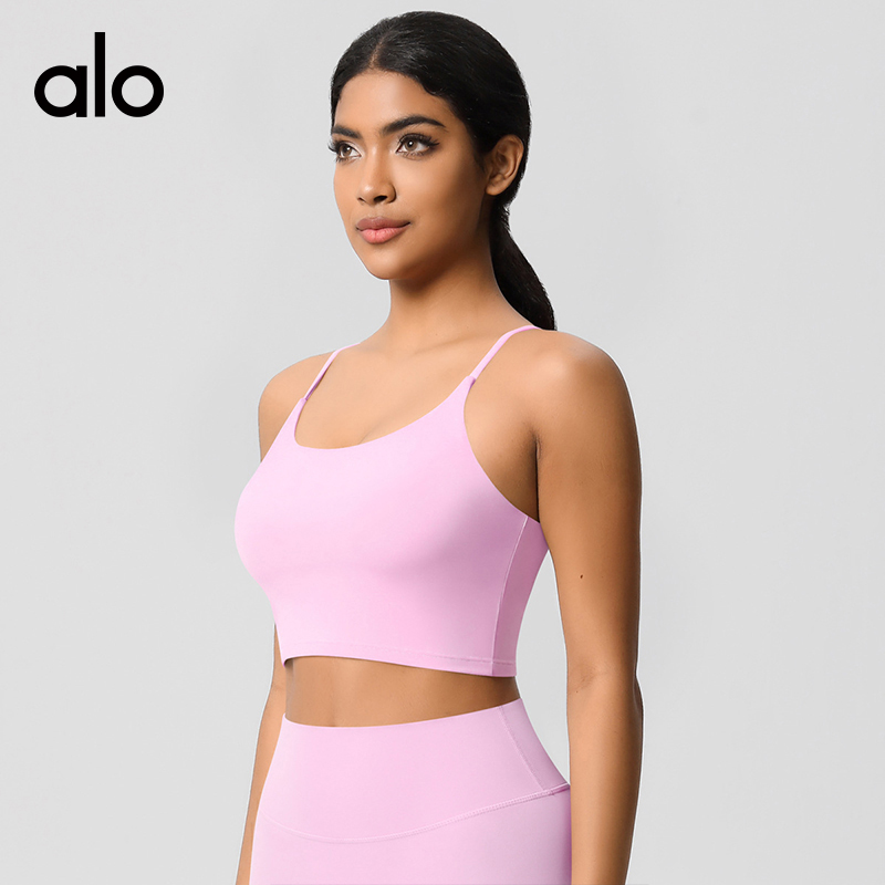 ALO YOGA  💰78💎支持一件代发
aloyoga云感运动健身透气背心紧身美背吊带瑜伽文胸
【品牌】ALO 
【款号】BX7121
【面料】锦纶/氨纶
【颜色】板栗色，黑色，徽章蓝，酱紫色，罗勒绿，骆驼棕，摩卡棕，浅象牙，茄紫色，石墨灰，霜灰色，天空蓝，胭脂红，樱花粉，中卡其
【尺码】S，M，L，XL
 专柜同款品质，厂家直销，货源充足，售后保障