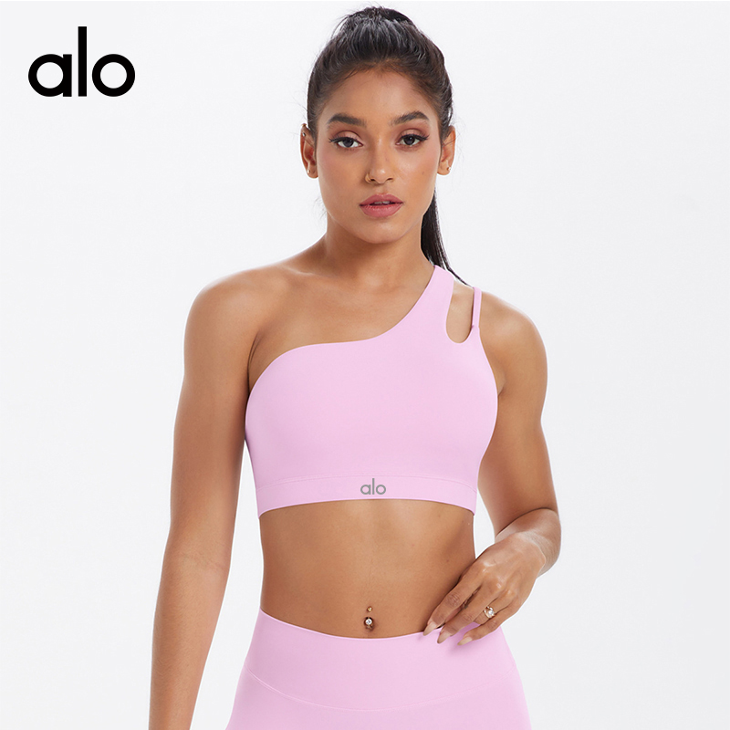 ALO YOGA  💰78💎支持一件代发
aloyoga斜单肩美背裸感运动内衣不规则肩带健身背心
【品牌】ALO 
【款号】BX7114
【面料】锦纶/氨纶
【颜色】板栗色，黑色，徽章蓝，罗勒绿，浅象牙，石墨灰，霜灰色，天空蓝，胭脂红，樱花粉
【尺码】S，M，L，XL
 专柜同款品质，厂家直销，货源充足，售后保障