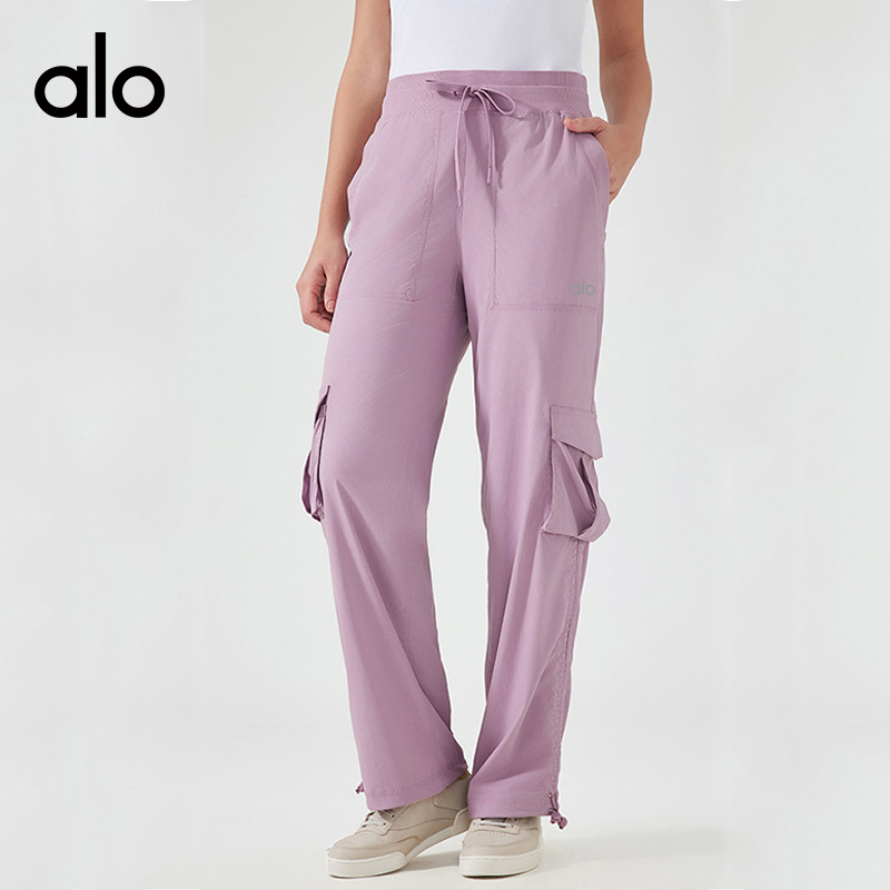 ALO YOGA💰138💎支持一件代发
aloyoga休闲户外速干阔腿裤宽松显瘦工装裤跑步运动裤
【品牌】ALO 
【款号】D25001
【面料】锦纶/氨纶
【颜色】白蛋白，风车浅蓝，黑色，卡其色，玫瑰胭脂，巧克力棕，深海蓝，石墨灰，玉灰
【尺码】4，6，8，10，12
 专柜同款品质，厂家直销，货源充足，售后保障