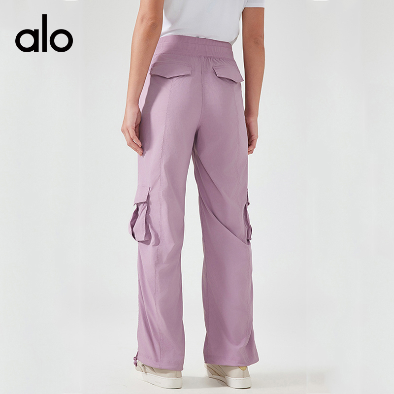 ALO YOGA💰138💎支持一件代发
aloyoga休闲户外速干阔腿裤宽松显瘦工装裤跑步运动裤
【品牌】ALO 
【款号】D25001
【面料】锦纶/氨纶
【颜色】白蛋白，风车浅蓝，黑色，卡其色，玫瑰胭脂，巧克力棕，深海蓝，石墨灰，玉灰
【尺码】4，6，8，10，12
 专柜同款品质，厂家直销，货源充足，售后保障