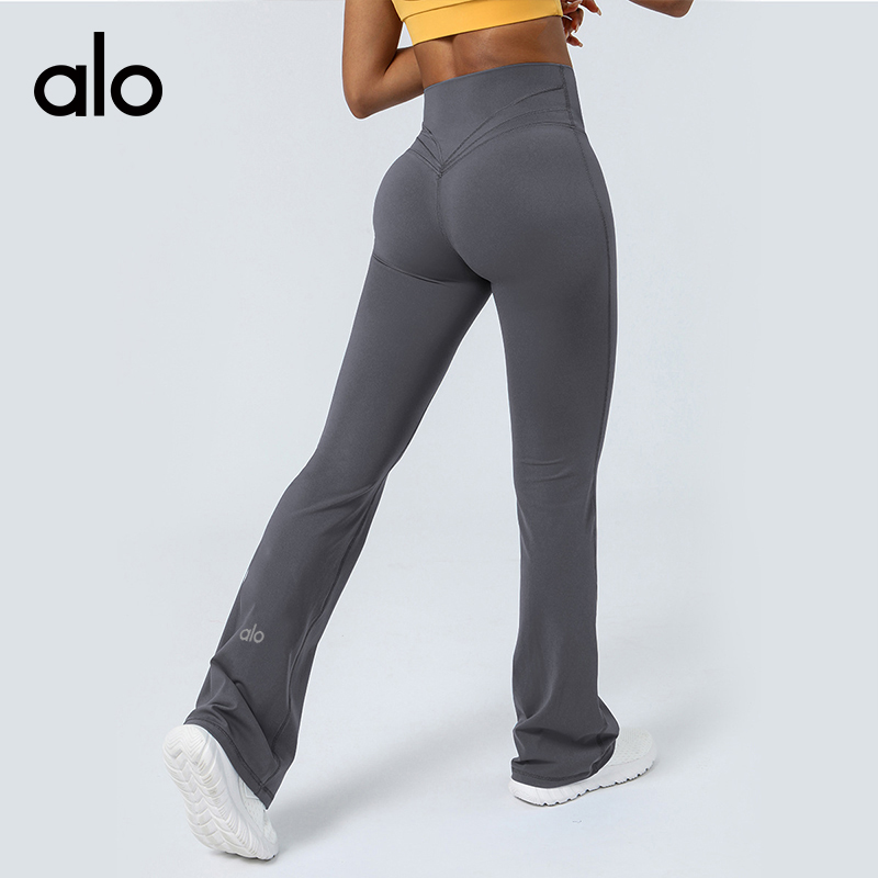 ALO YOGA💰87💎支持一件代发
aloyoga裸感紧身提臀高腰休闲喇叭裤健身运动瑜伽长裤
【品牌】ALO 
【款号】CK2302
【面料】锦纶/氨纶
【颜色】粉色，棕色，灰色，藏蓝色，黑色，军绿色，蓝色，奶油杏，红色，淡紫色，淡蓝色
【尺码】S，M，L，XL，XXL
 专柜同款品质，厂家直销，货源充足，售后保障