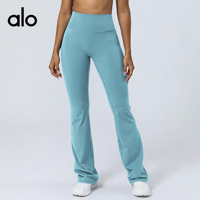 ALO YOGA💰87💎支持一件代发
aloyoga裸感紧身提臀高腰休闲喇叭裤健身运动瑜伽长裤
【品牌】ALO 
【款号】CK2302
【面料】锦纶/氨纶
【颜色】粉色，棕色，灰色，藏蓝色，黑色，军绿色，蓝色，奶油杏，红色，淡紫色，淡蓝色
【尺码】S，M，L，XL，XXL
 专柜同款品质，厂家直销，货源充足，售后保障