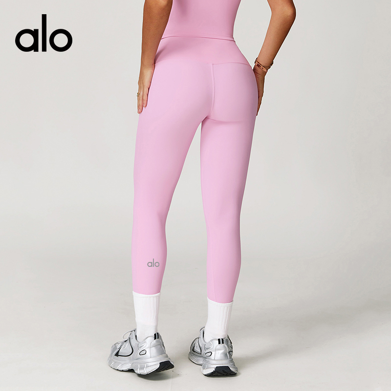 ALO YOGA💰83💎支持一件代发
aloyoga裸感瑜伽裤高腰撞色速干运动跑步健身紧身裤
【品牌】ALO 
【款号】ECK9238-1
【面料】锦纶/氨纶
【颜色】高级黑，巨峰紫，桦茶棕，亚麻色，樱花粉，徽章蓝，雾霾蓝，浅果绿
【尺码】S，M，L，XL
 专柜同款品质，厂家直销，货源充足，售后保障