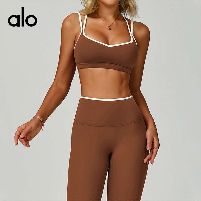 Alo sports bra yoga purple