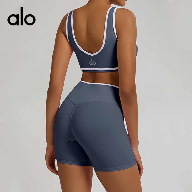 ALO YOGA💰78💎支持一件代发
aloyoga撞色宽肩带运动内衣防震瑜伽文胸户外健身服
【品牌】ALO 
【款号】WX6009-1
【面料】锦纶/氨纶
【颜色】高级黑，可可棕，蓝灰色，樱花粉
【尺码】S，M，L，XL
 专柜同款品质，厂家直销，货源充足，售后保障