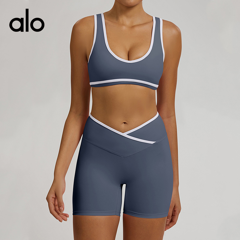ALO YOGA💰78💎支持一件代发
aloyoga撞色宽肩带运动内衣防震瑜伽文胸户外健身服
【品牌】ALO 
【款号】WX6009-1
【面料】锦纶/氨纶
【颜色】高级黑，可可棕，蓝灰色，樱花粉
【尺码】S，M，L，XL
 专柜同款品质，厂家直销，货源充足，售后保障