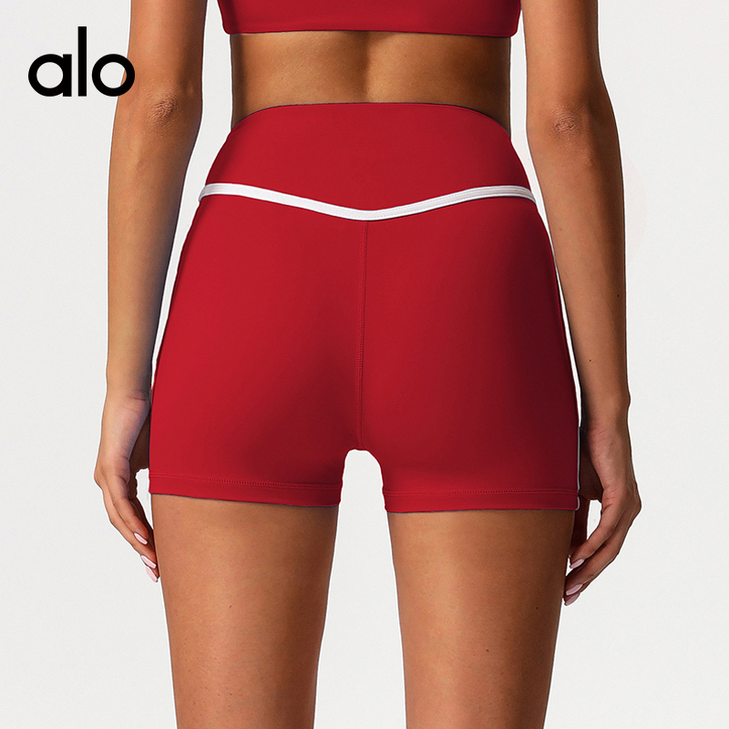 ALO YOGA 💰78💎支持一件代发
aloyoga撞色高腰收腹瑜伽紧身裸感提臀速干运动短裤
【品牌】ALO 
【款号】DK2393
【面料】锦纶/尼龙
【颜色】白色，彩兰色，藏蓝色，醋紫色，粉色，黑色，红色
【尺码】S，M，L，XL
 专柜同款品质，厂家直销，货源充足，售后保障
