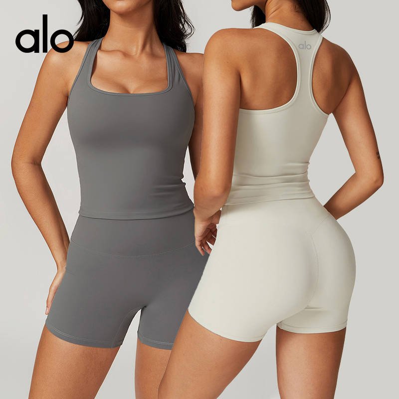 Alo tank studio pink yoga