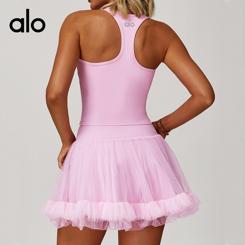 Alo tank studio pink yoga