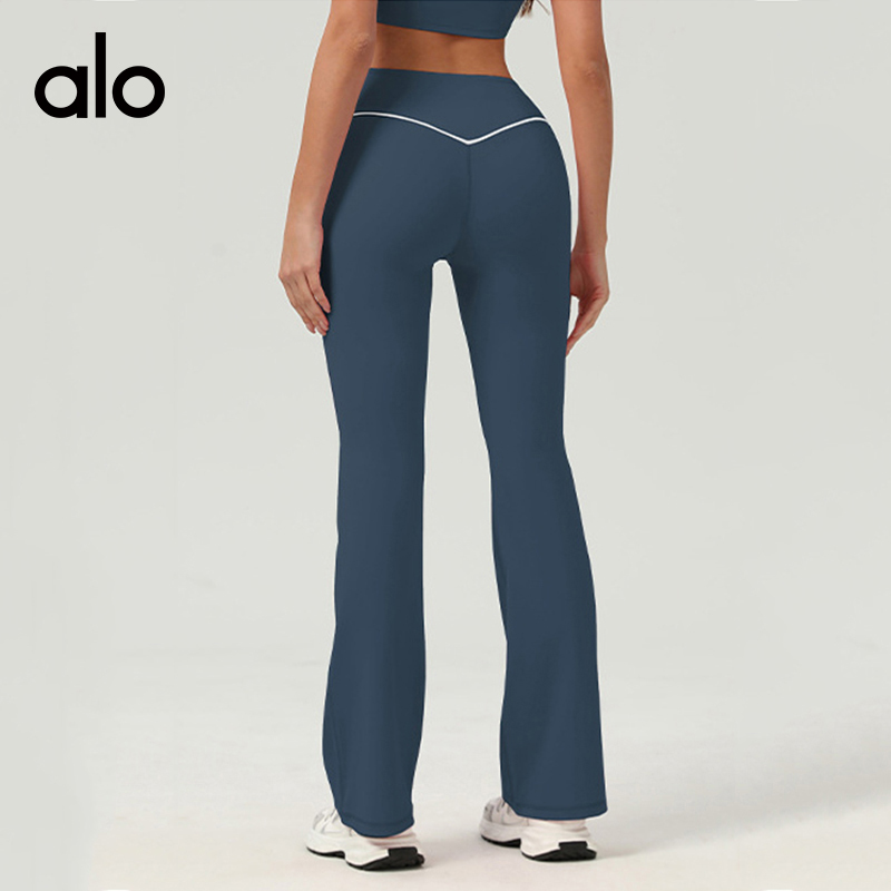 ALO YOGA💰83💎支持一件代发
aloyoga裸感紧身速干高腰提臀瑜伽裤健身阔腿喇叭裤休闲长裤
【品牌】ALO 
【款号】CK2513
【面料】锦纶/氨纶
【颜色】靓粉色，深蓝灰，黑色
【尺码】S，M，L，XL
 专柜同款品质，厂家直销，货源充足，售后保障