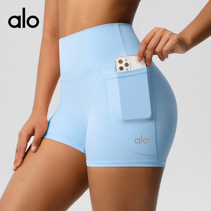 ALO YOGA💰73💎支持一件代发
aloyoga 裸感紧身提臀速干运动短裤健身瑜伽口袋短裤
【品牌】ALO 
【款号】DK7109
【面料】锦纶/氨纶
【颜色】板栗色，黑色，徽章蓝，罗勒绿，浅象牙，石墨灰，霜灰色，天空蓝，胭脂红，樱花粉
【尺码】S，M，L，XL 
 专柜同款品质，厂家直销，货源充足，售后保障