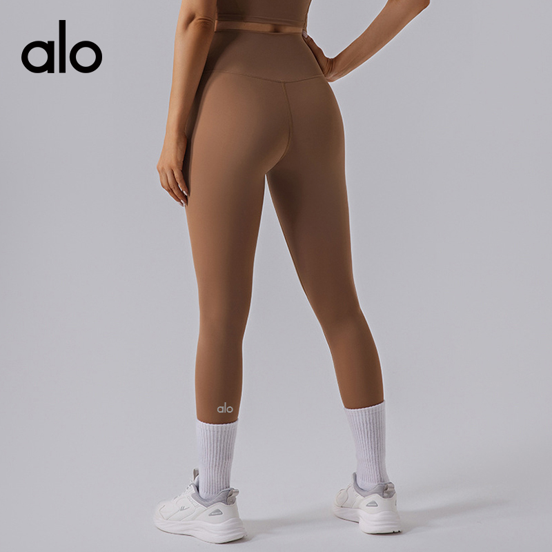 ALO YOGA 💰83💎支持一件代发
aloyoga 裸感弹力高腰提臀收腹速干健身裤紧身瑜伽裤
【品牌】AlO
【款号】KW409
【面料】锦纶/氨纶
【颜色】黑色，棕色，紫色，水泥灰，绿色
【尺码】S，M，L，XL
 专柜同款品质，厂家直销，货源充足，售后保障