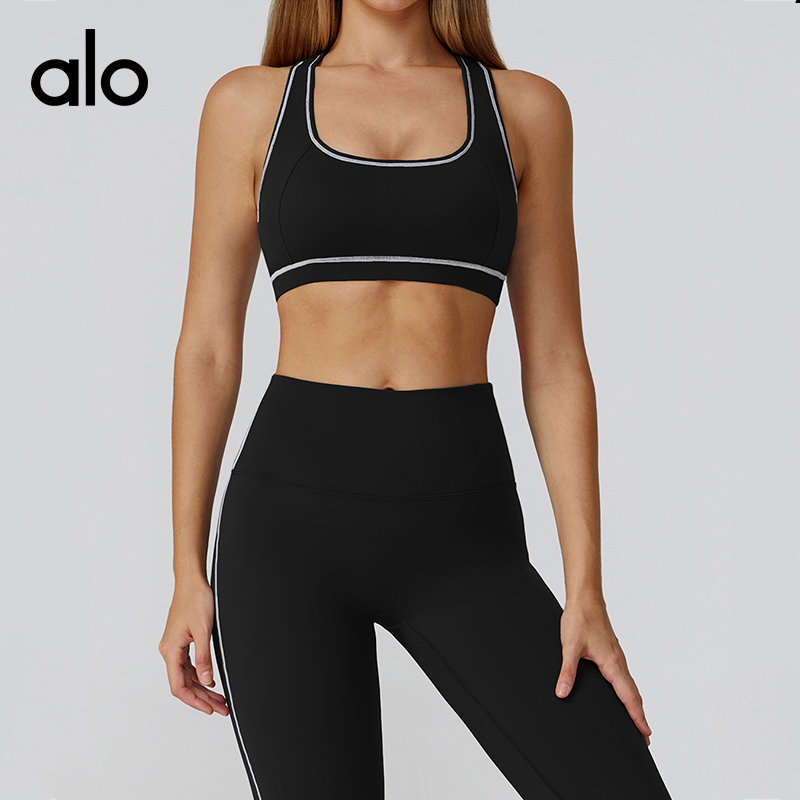 ALO YOGA💰78💎支持一件代发
aloyoga 撞色磨毛瑜伽文胸工字美背运动跑步健身背心
【品牌】ALO 
【款号】EWX2036
【面料】锦纶/氨纶
【颜色】高级黑，深培棕，深蓝色，火山灰，米杏色
【尺码】S，M，L，XL
 专柜同款品质，厂家直销，货源充足，售后保障