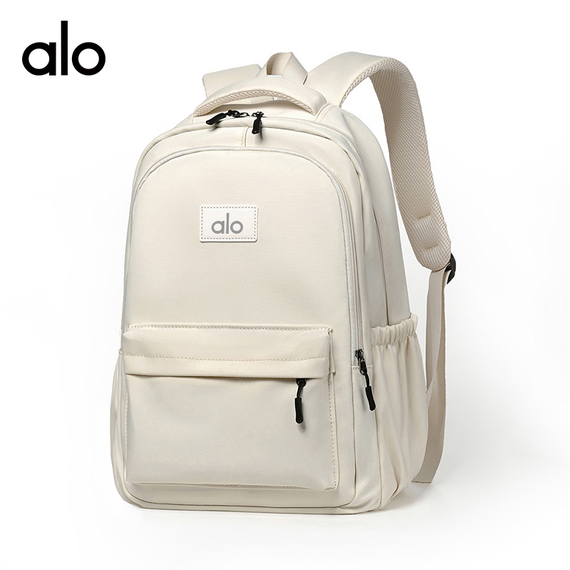 ALO YOGA 💰78💎支持一件代发
aloyoga 防泼水牛津布双肩包新款大容量书包
【品牌】AlO
【款号】STB9001
【面料】耐磨面料
【颜色】粉色，银河灰，象牙白，天空蓝，黑色
【尺码】均码
 专柜同款品质，厂家直销，货源充足，售后保障