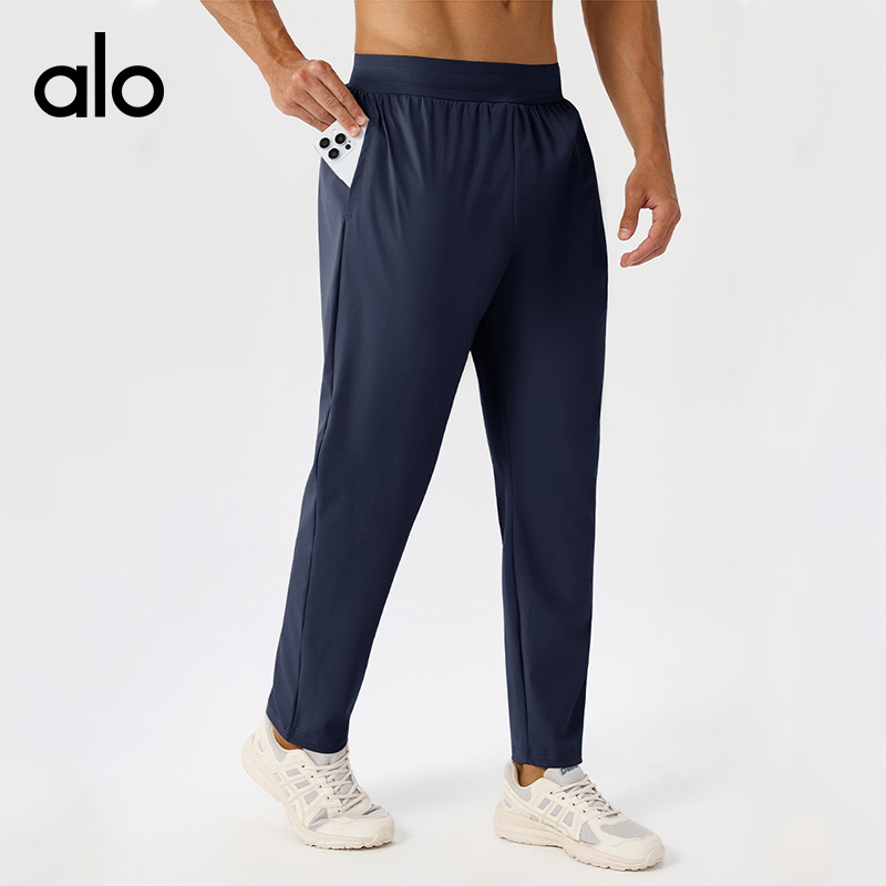 ALO YOGA 💰83💎支持一件代发
aloyoga男士运动休闲长裤速干透气健身弹力跑步裤
【品牌】ALO 
【款号】CK51350
【面料】锦纶/尼龙/氨纶
【颜色】藏青色，黑色，灰色，卡其色
【尺码】S，M，L，XL，XXL
 专柜同款品质，厂家直销，货源充足，售后保障