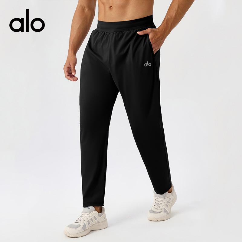 ALO YOGA 💰83💎支持一件代发
aloyoga男士运动休闲长裤速干透气健身弹力跑步裤
【品牌】ALO 
【款号】CK51350
【面料】锦纶/尼龙/氨纶
【颜色】藏青色，黑色，灰色，卡其色
【尺码】S，M，L，XL，XXL
 专柜同款品质，厂家直销，货源充足，售后保障