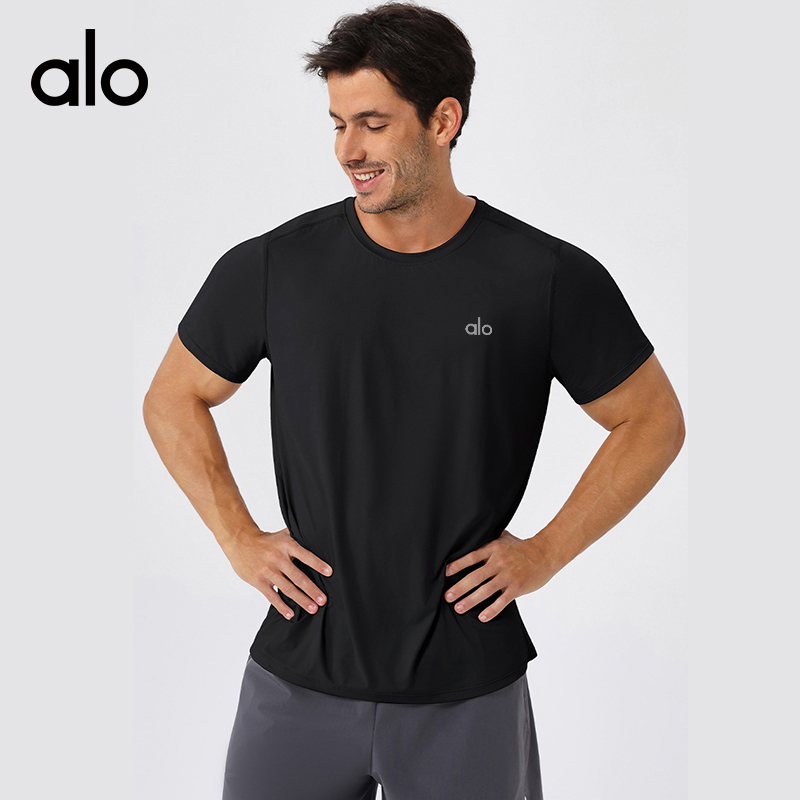ALO YOGA 💰78💎支持一件代发
aloyoga男士春夏冰丝防晒运动T恤速干健身短袖
【品牌】ALO 
【款号】DX51233
【面料】锦纶/氨纶
【颜色】浅灰色，白色，苍蓝色，黑色
【尺码】S，M，L，XL，XXL
 专柜同款品质，厂家直销，货源充足，售后保障