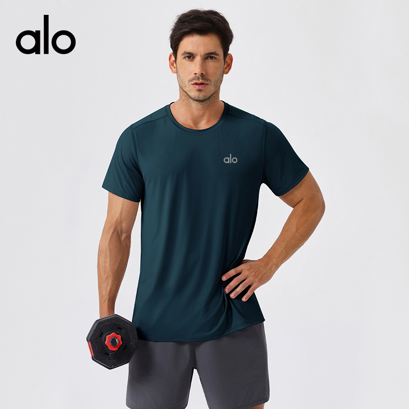 ALO YOGA 💰78💎支持一件代发
aloyoga男士春夏冰丝防晒运动T恤速干健身短袖
【品牌】ALO 
【款号】DX51233
【面料】锦纶/氨纶
【颜色】浅灰色，白色，苍蓝色，黑色
【尺码】S，M，L，XL，XXL
 专柜同款品质，厂家直销，货源充足，售后保障